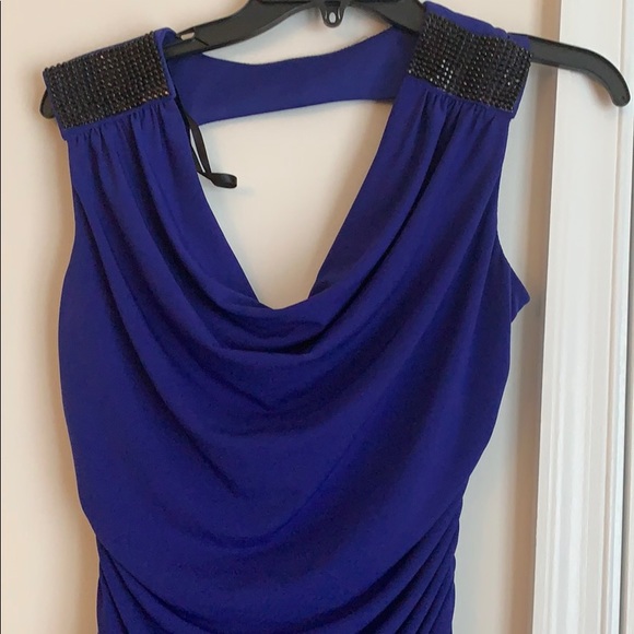 Royal Blue Bodycon Cocktail Dress - Picture 3 of 5